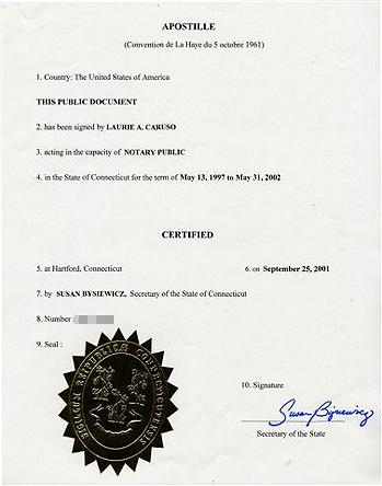 Image result for State of Connecticut Certificate of Authentication